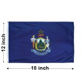 12"x18" Maine Nylon Outdoor Flag